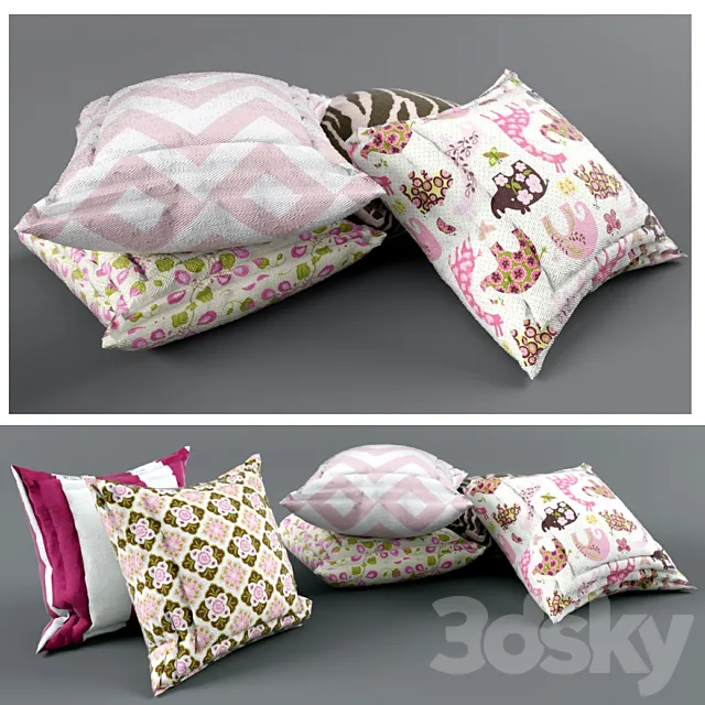 Pillows 5 3DModel Pillows 5 3DModel