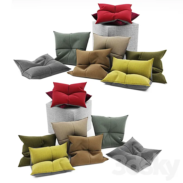 Pillows collection 102 3DModel Pillows collection 102 3DModel