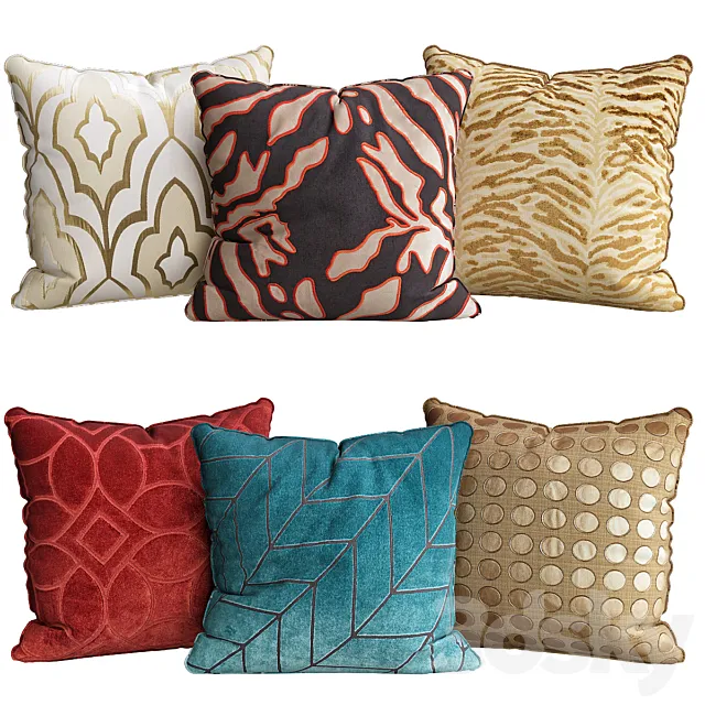 Pillows collections_2 3DModel Pillows collections_2 3DModel