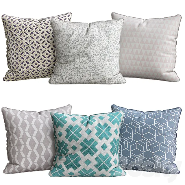 Pillows collections_4 3D Model Pillows collections_4 3D Model