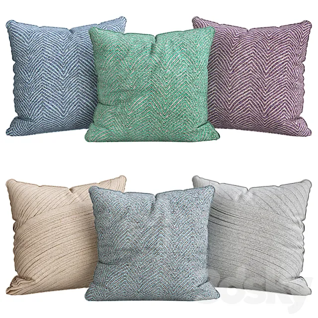 Pillows for sofa 6 pieces No. 114 3DModel Pillows for sofa 6 pieces No. 114 3DModel