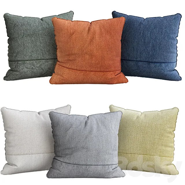 Pillows for sofa 6 pieces No. 6 3D Model Pillows for sofa 6 pieces No. 6 3D Model