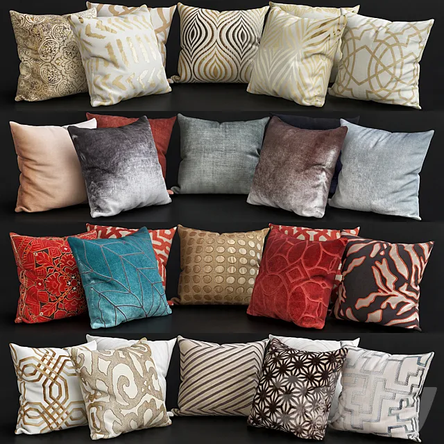 Pillows for sofa Collections No. 2 3DModel Pillows for sofa Collections No. 2 3DModel
