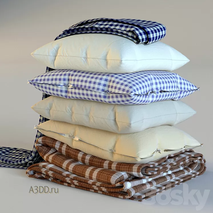 Pillows. Pillows 4 3D Model Pillows. Pillows 4 3D Model