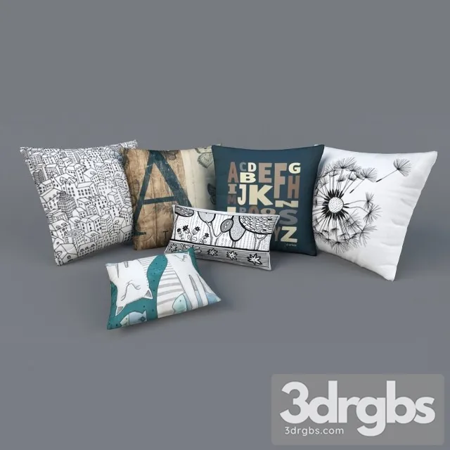 Pillows Set 01 3D Model Download Pillows Set 01 3D Model Download