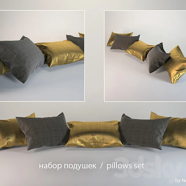 pillows set 3DModel pillows set 3DModel