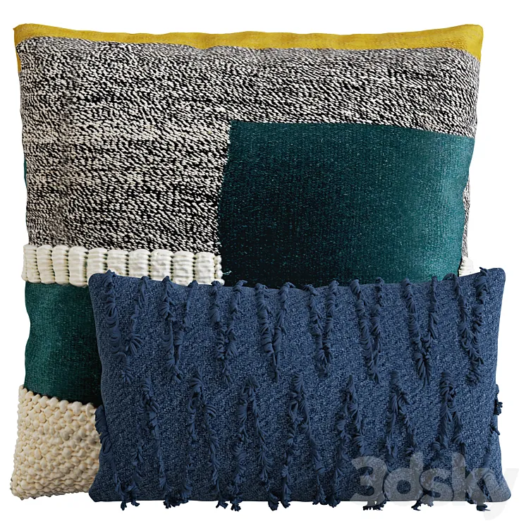 Pillows Set 4 3D Model Free Download