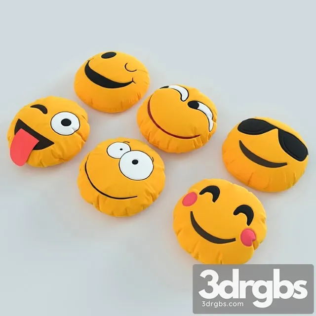 Pillows Set 8 Smiles 3D Model Download Pillows Set 8 Smiles 3D Model Download