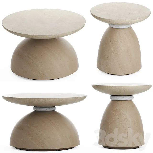 Pimar lecce stone table 001 3D Model