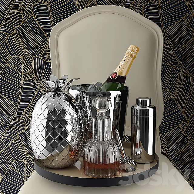 Pineapple_set 3D Model