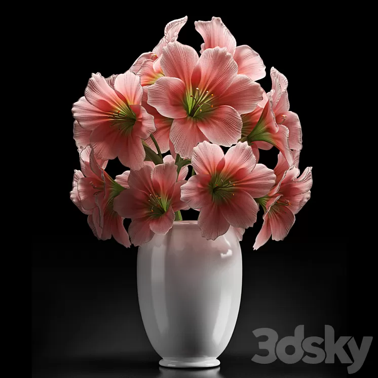 PINK AMARYLLIS 3D Model