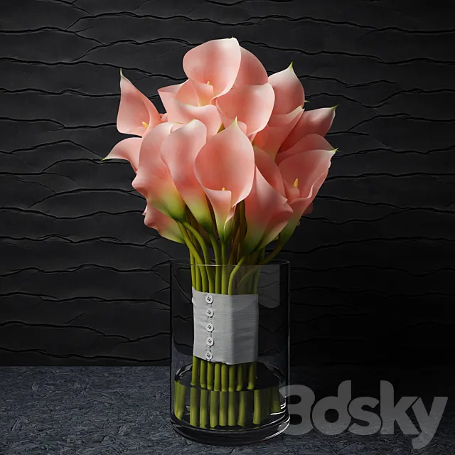 Pink callas 3D Model Pink callas 3D Model