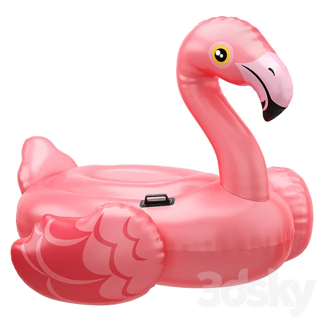 pink Intex mega flamingo Inflatable Island 3D Model