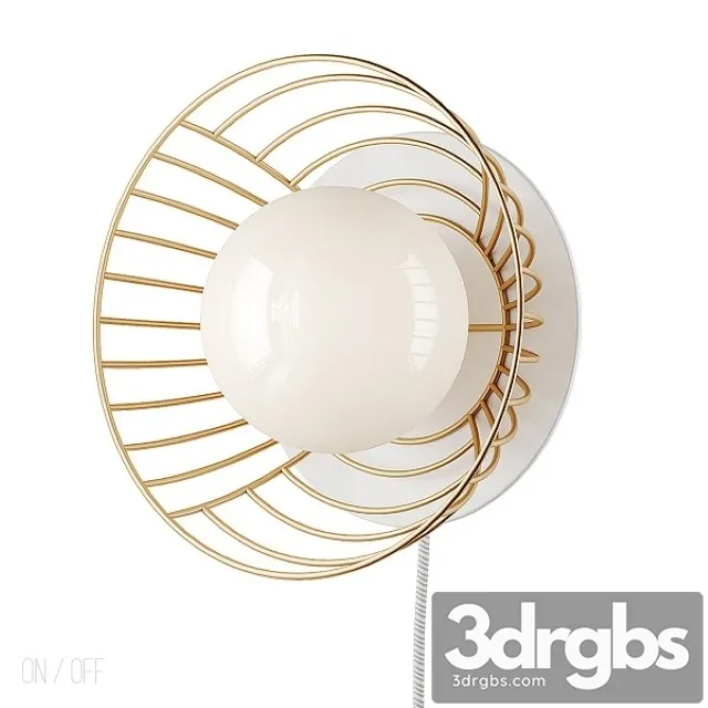 Pink Linework Metal Wall Sconce 3D Model Download