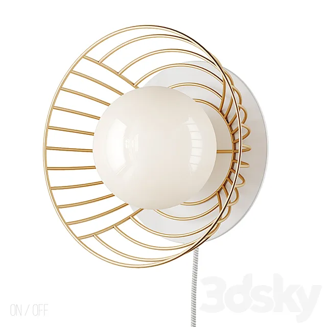 Pink Linework Metal Wall Sconce 3D Model Pink Linework Metal Wall Sconce 3D Model