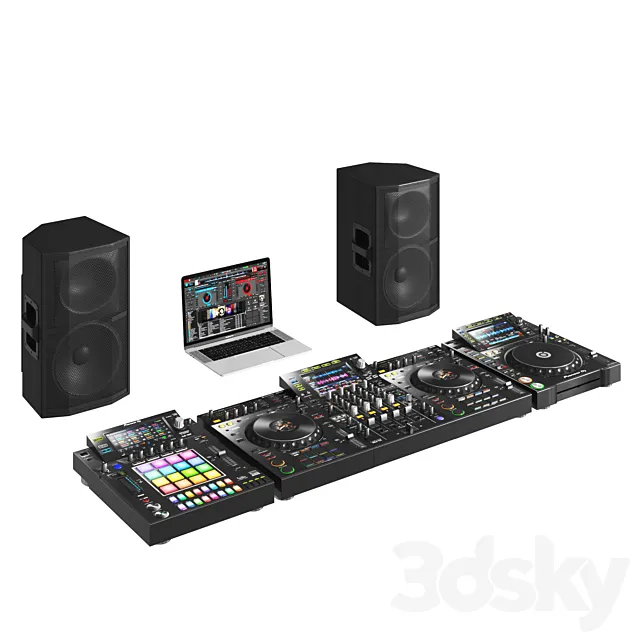 Pioneer DJ Music Set 3D Model