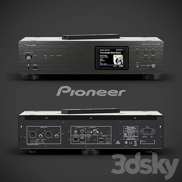 Pioneer network audio player N-70A-K 3D Model