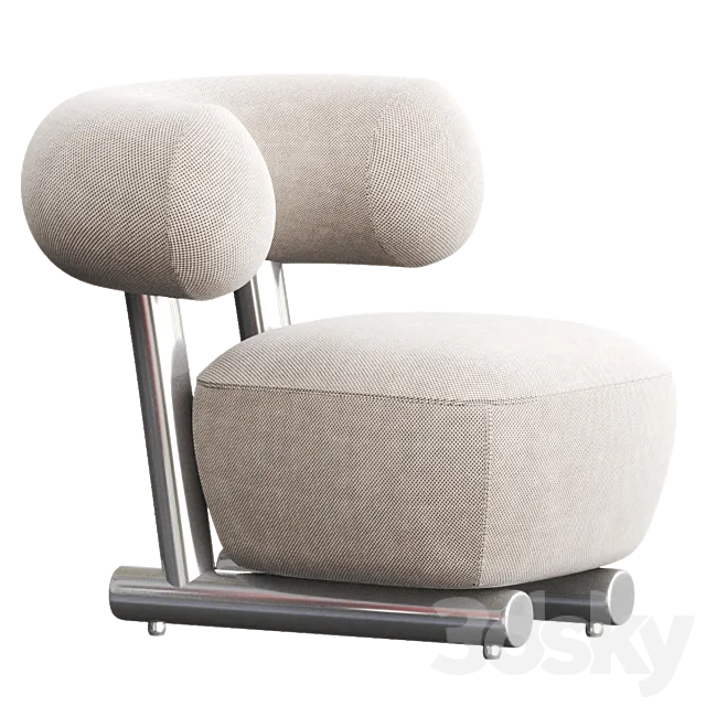 PIPE Armchair By Moroso 3DModel