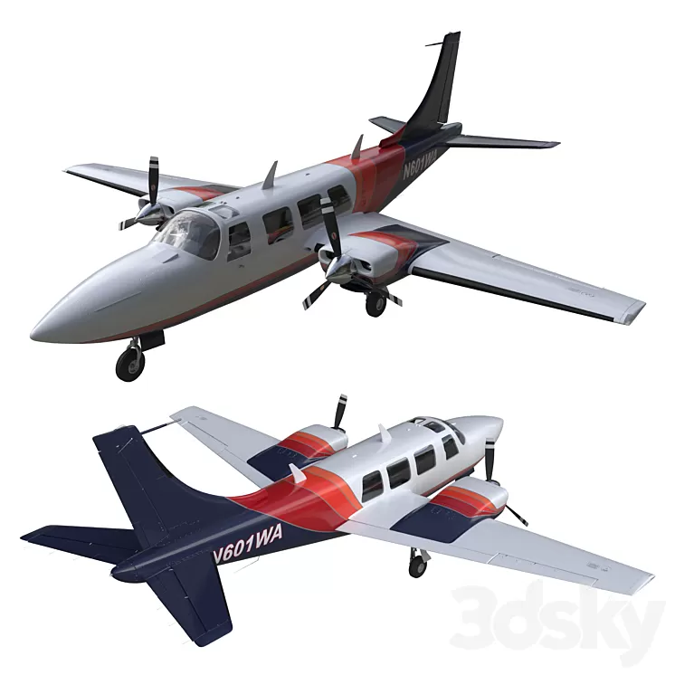 Piper Aerostar 700 3D Model Free Download