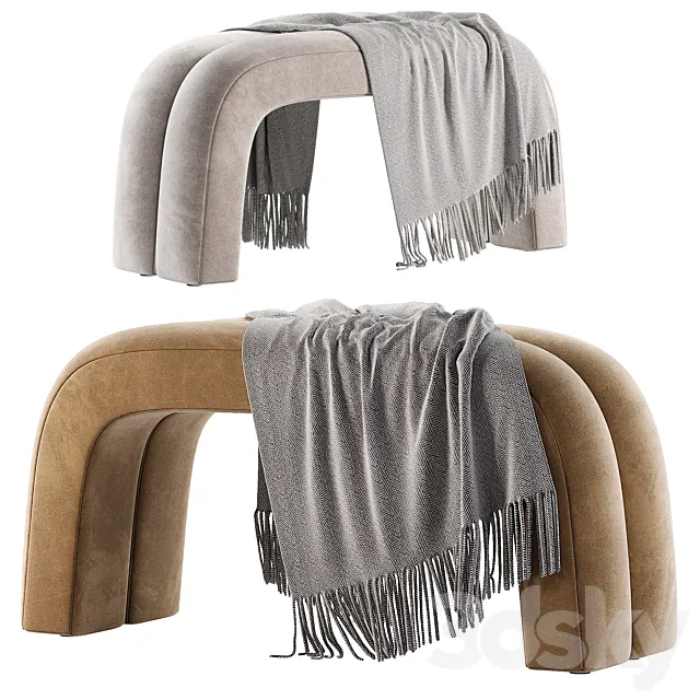 Piper Bench – Lander Ochre 3D Model