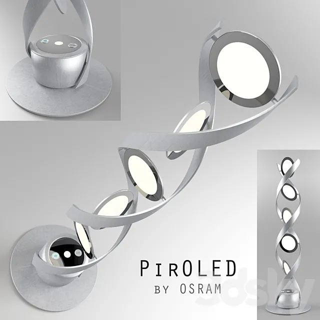 PirOLED – fashionable lamp from OSRAM 3D Model PirOLED – fashionable lamp from OSRAM 3D Model