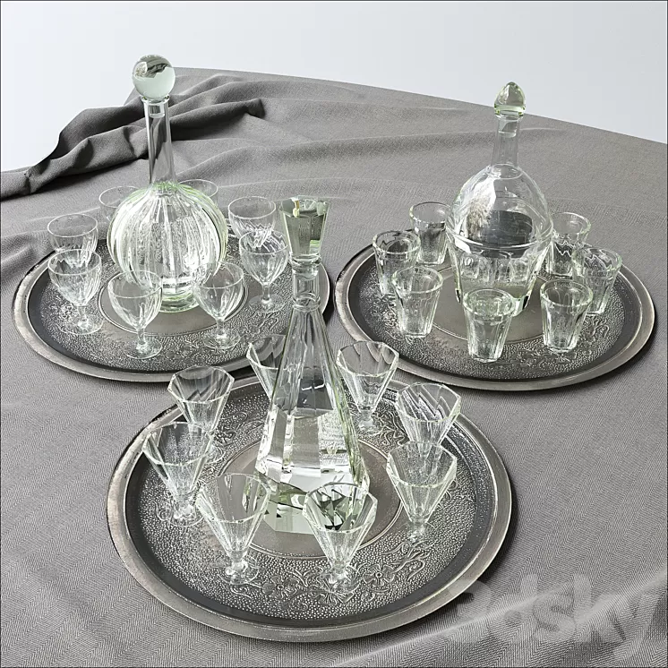 Pitchers and stacks 3D Model