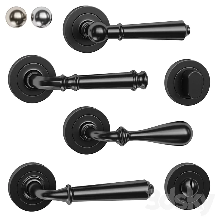Pittella door handles 3D Model Free Download