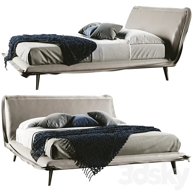 Piuma Bed by NATUZZI 3DModel Piuma Bed by NATUZZI 3DModel