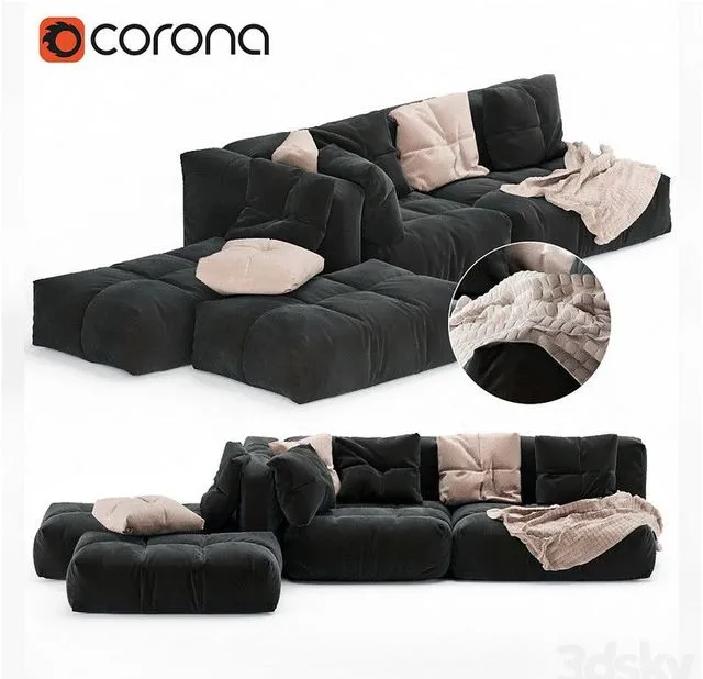 PIXEL Sectional sofa 3D Model