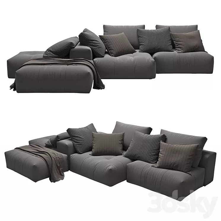 PIXEL Sectional sofa 3D Model Free Download