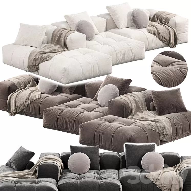 PIXEL Sofa by Saba Italia 2 sofas 3D Model Free Download