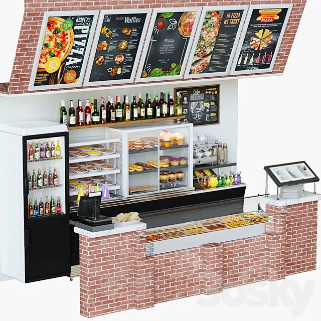 Pizza Cafe 020 3DModel