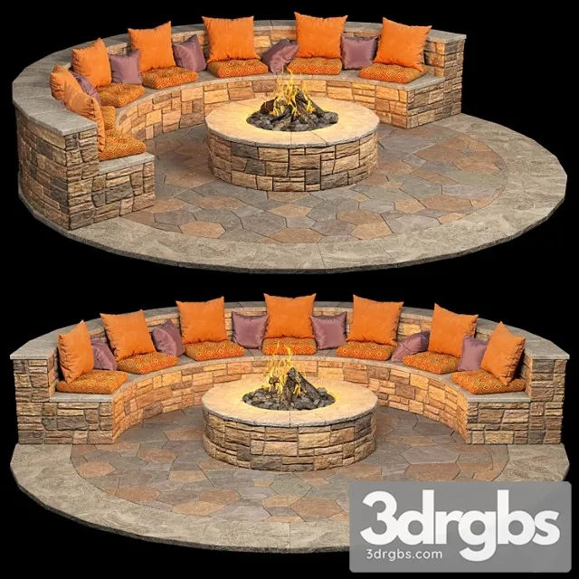 Place To Relax By The Fire 3D Model Download Place To Relax By The Fire 3D Model Download