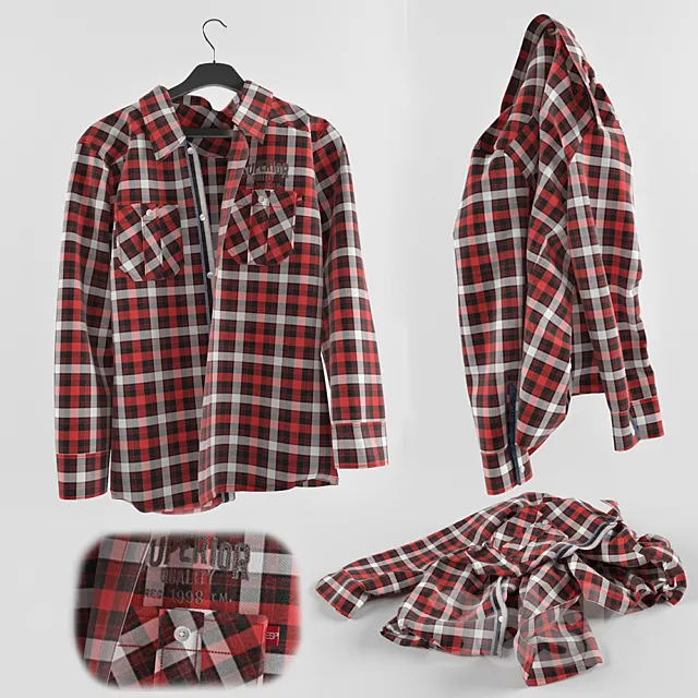 Plaid shirt 3D Model