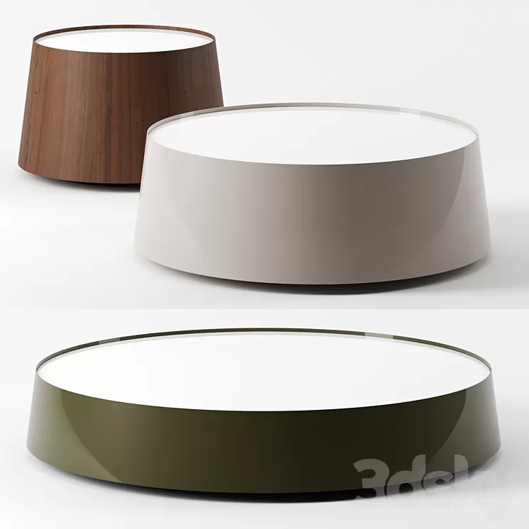 Planck coffee tables by B&B Italia 3D Model Planck coffee tables by B&B Italia 3D Model