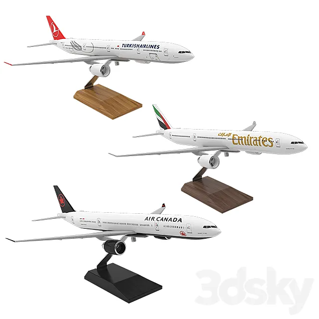Plane Desktop Models (Boeing 777) 3D Model Plane Desktop Models (Boeing 777) 3D Model
