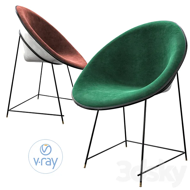 Plank BB-cup armchair 3DModel Plank BB-cup armchair 3DModel