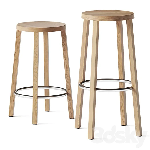 Plank Blocco Barstools 3DModel Plank Blocco Barstools 3DModel