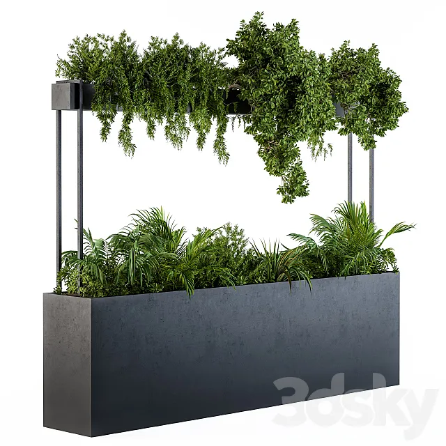 Plant box metal compact02 3D Model Plant box metal compact02 3D Model