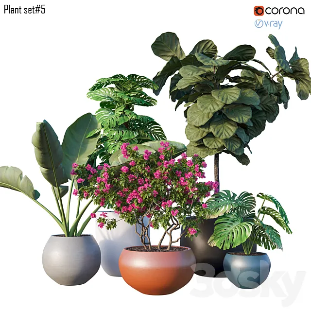 Plant set # 5 3D Model Plant set # 5 3D Model