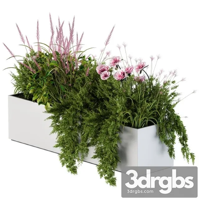 Planter Box For Windows Pink Flower 3D Model Download Planter Box For Windows Pink Flower 3D Model Download