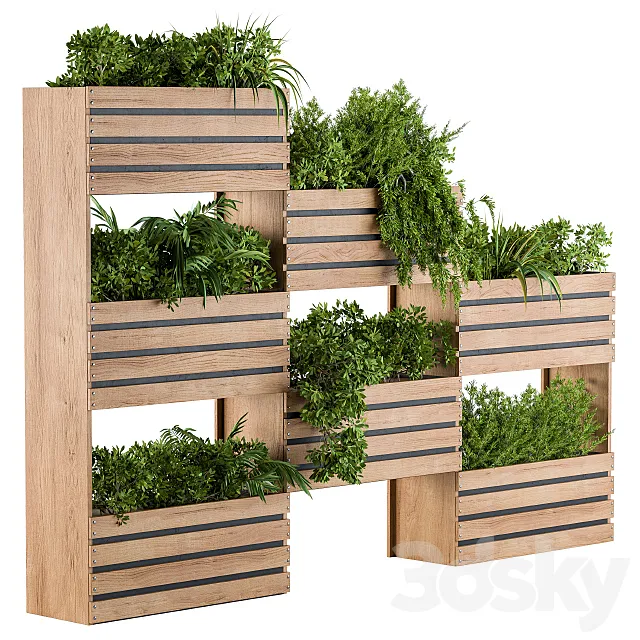 Planter Box Outdoor Set 3D Model Planter Box Outdoor Set 3D Model