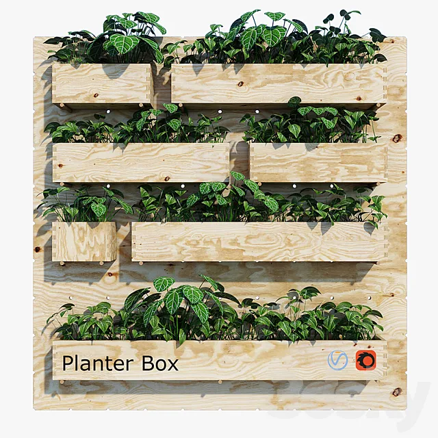 Planter box three 3D Model Planter box three 3D Model
