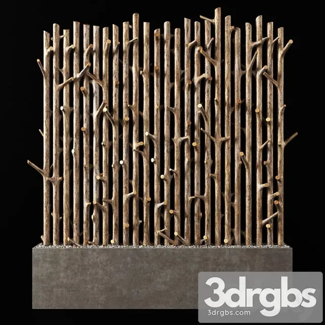 Planter thick branch fundament n3 3D Model Download