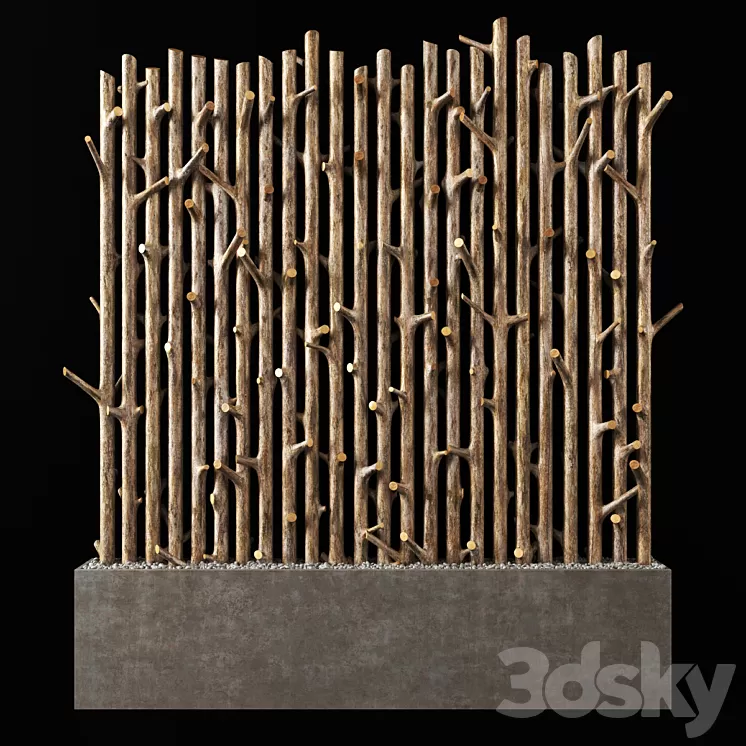 Planter thick branch fundament n3 3D Model