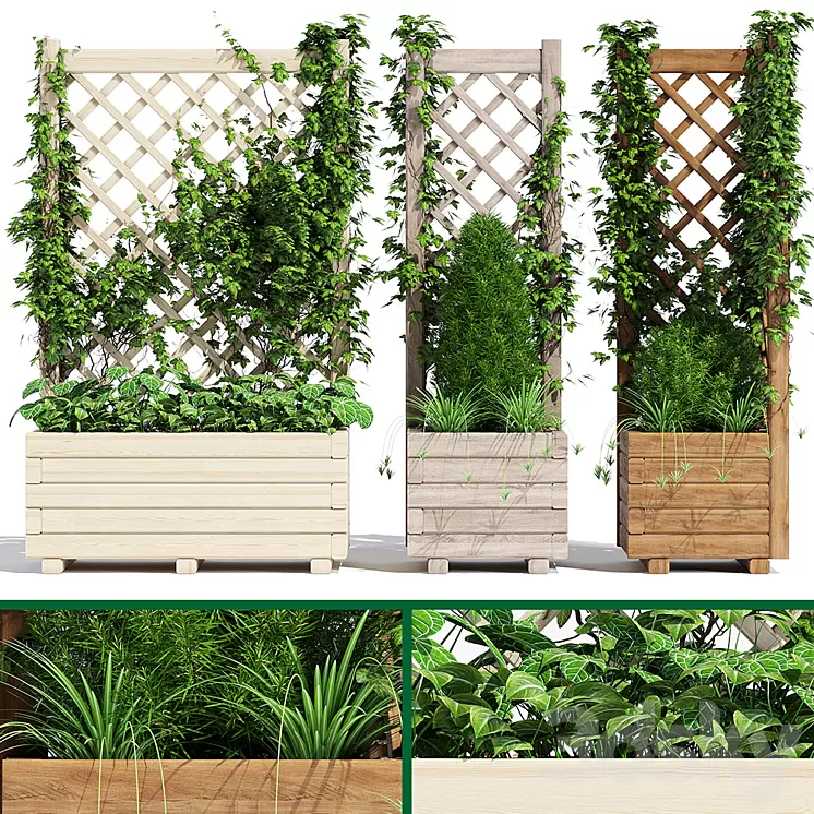 Planter with trellis 3D Model