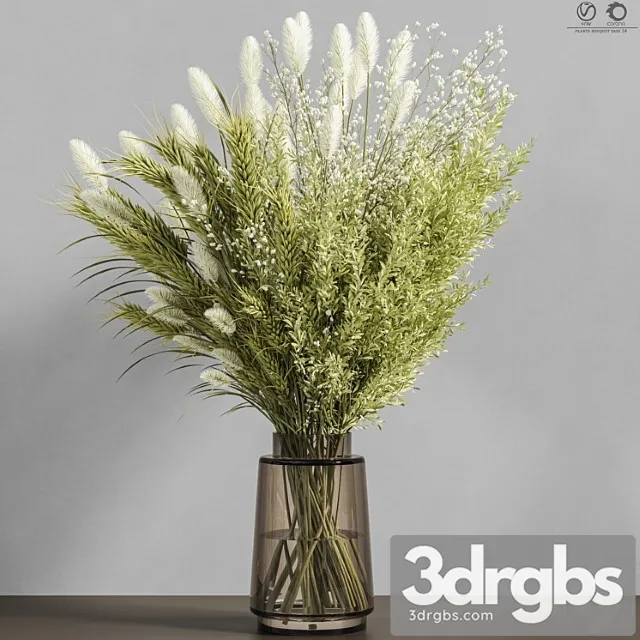 Plants Bouquet Vase 14 Plants Bouquet Vase 14