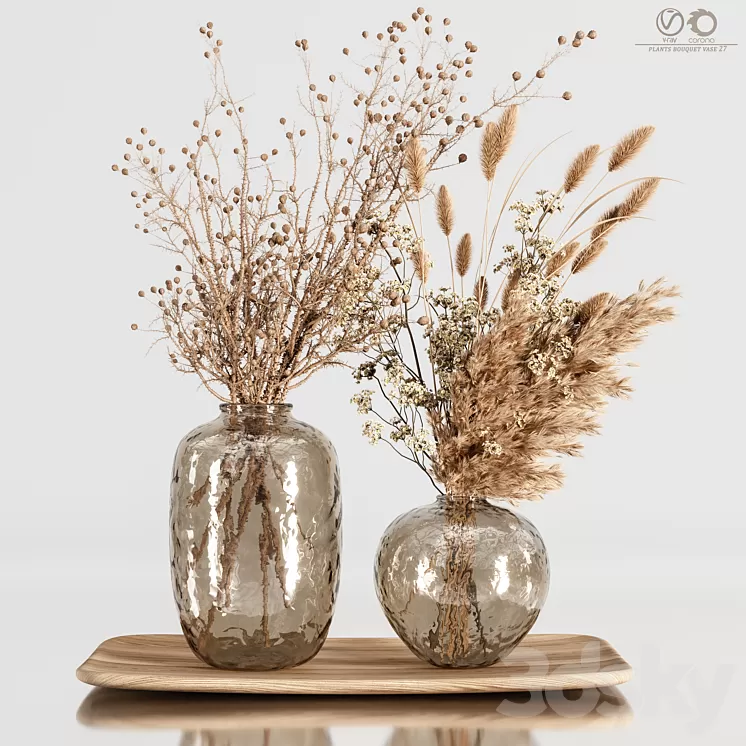 plants bouquet vase 27 3D Model Free Download
