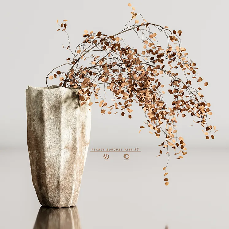 plants bouquet vase 33 3D Model Free Download