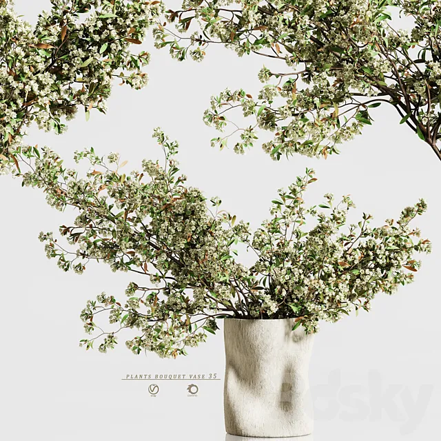 plants bouquet vase 35 3D Model plants bouquet vase 35 3D Model